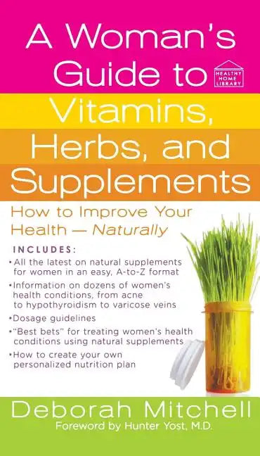 Paperback book titled "A Woman's Guide to Vitamins, Herbs, and Supplements" by Books by splitShops, featuring the cover design.