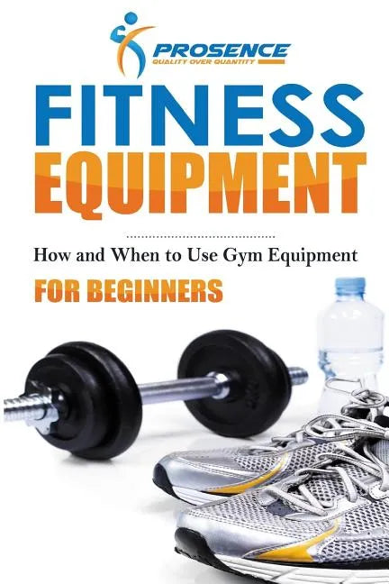Paperback book titled "Fitness Equipment for Beginners" by splitShops, showing the cover with fitness and gym illustrations.
