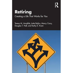 Paperback book titled "Retiring: Creating a Life That Works for You" by splitShops, featuring a cover image with the book's title.