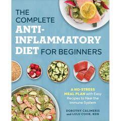 Cover of "The Complete Anti-Inflammatory Diet for Beginners" paperback book showing title text and colorful design.
