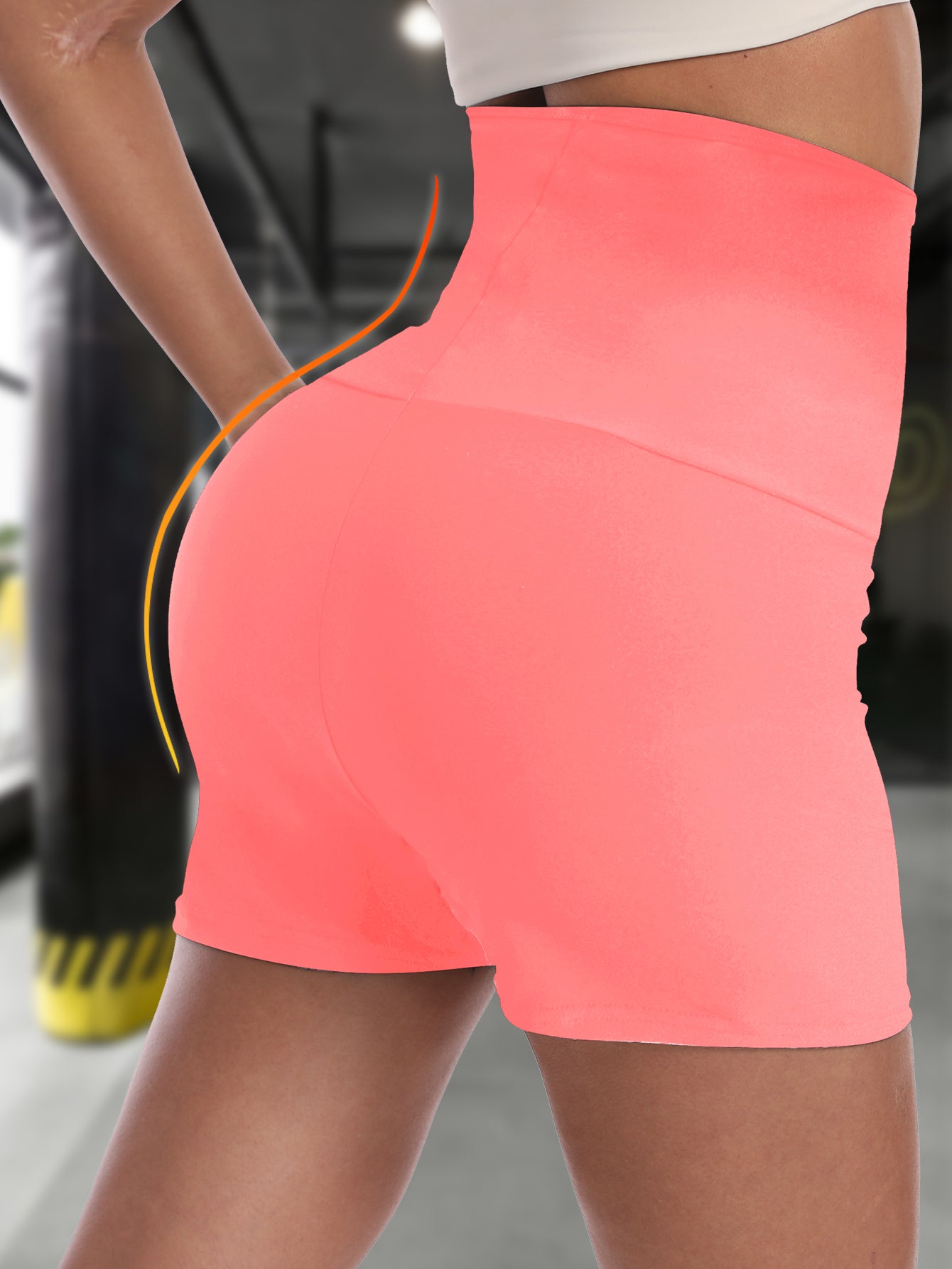 Women sauna sweat shorts with high waist, tummy control, and compression for gym exercise and fitness by My Store.