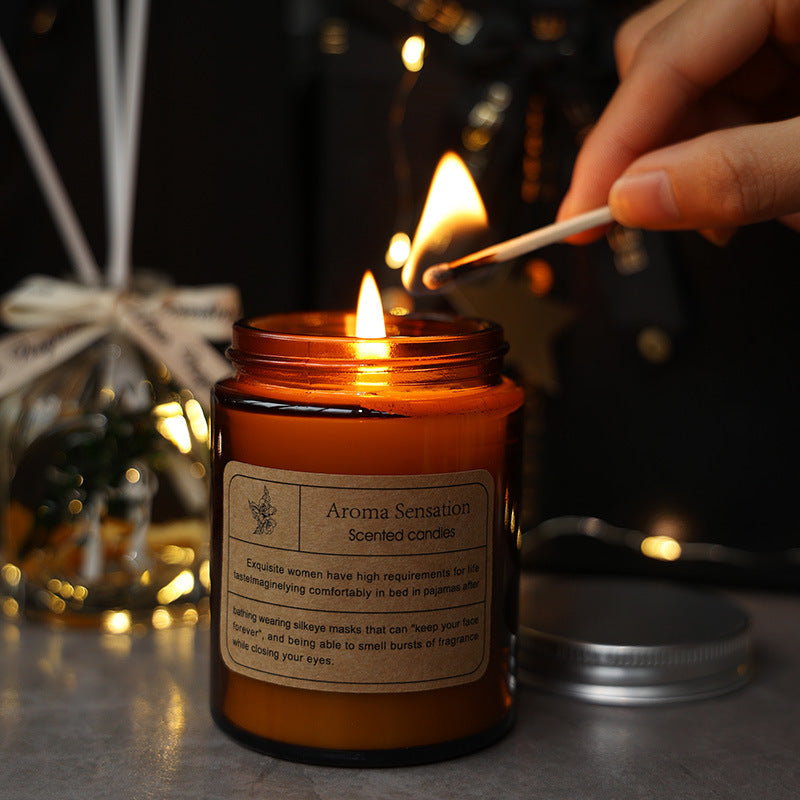 Aromatherapy candle gift box by FLIPSTYLEZLLC featuring candles in decorative packaging for creating a soothing atmosphere.