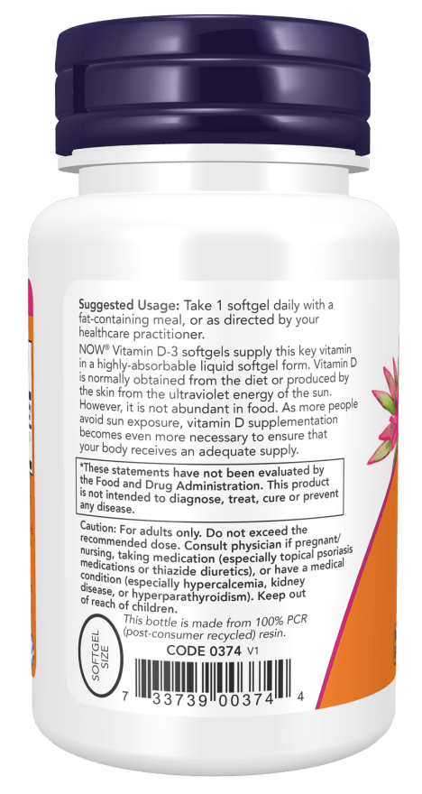 Country Life Vitamin D-3 5000 IU softgels, 240-count bottle, dietary supplement with bright yellow softgel capsules.
