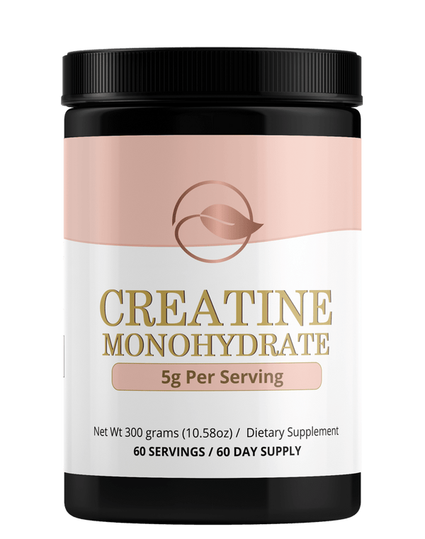 Bellawell Health creatine powder, high energy compound, showing a white powder in a clear container for muscle support and energy.