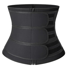 Black Dabfavshop waist trainer for men with zipper, size 2XL, slimming apparel designed to shape the waist and enhance posture.