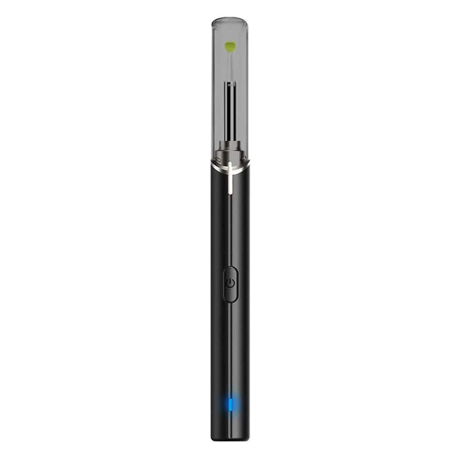 Black Intelligent Visual Ear Otoscope Inspection Tool by DailySale for beauty and personal care, showing the magnifying camera and ear tip.