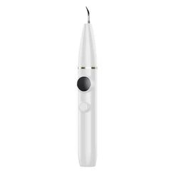 White Visual Ultrasonic Teeth Cleaner from DailySale, a compact device for effective at-home dental hygiene and oral care.