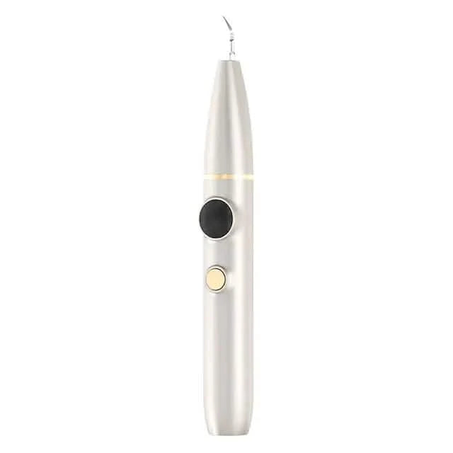 White DailySale Visual Ultrasonic Teeth Cleaner for beauty and personal care, showing the handheld device with cleaning head.