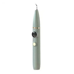 White DailySale Visual Ultrasonic Teeth Cleaner for beauty and personal care, featuring a sleek handheld design and ultrasonic cleaning technology.