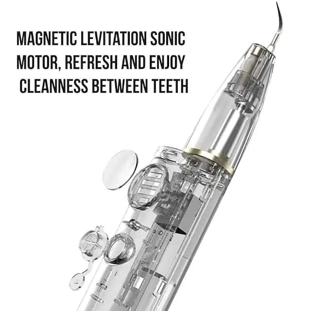 White DailySale ultrasonic teeth cleaner for personal care, featuring a compact design for effective dental hygiene.