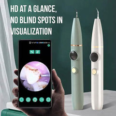 White DailySale Visual Ultrasonic Teeth Cleaner for beauty and personal care, showing the compact device with cleaning head.