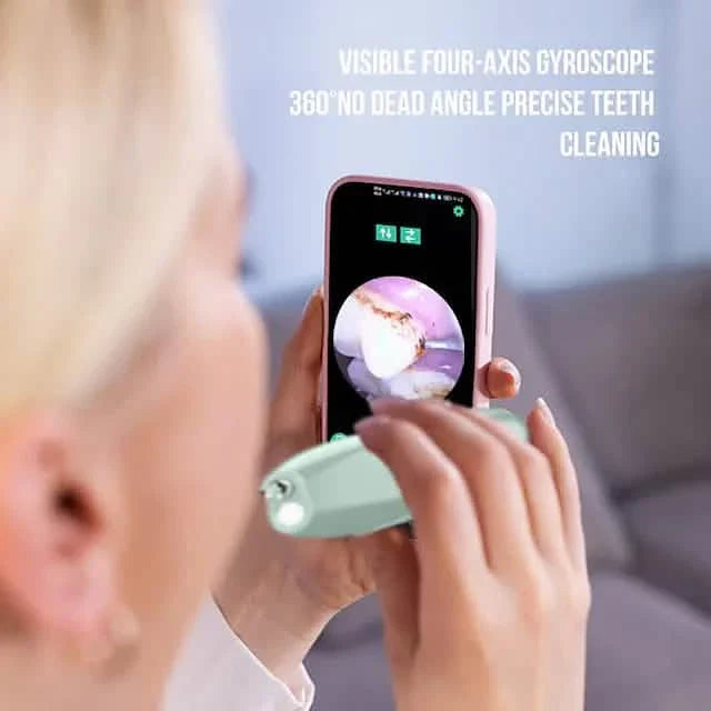 White DailySale ultrasonic teeth cleaner for personal care, featuring a compact design and user-friendly operation.