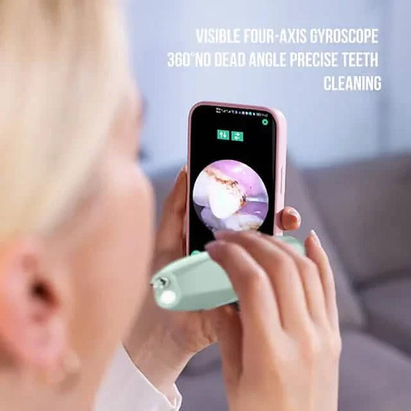 White DailySale ultrasonic teeth cleaner for personal care, featuring a compact design and user-friendly operation.