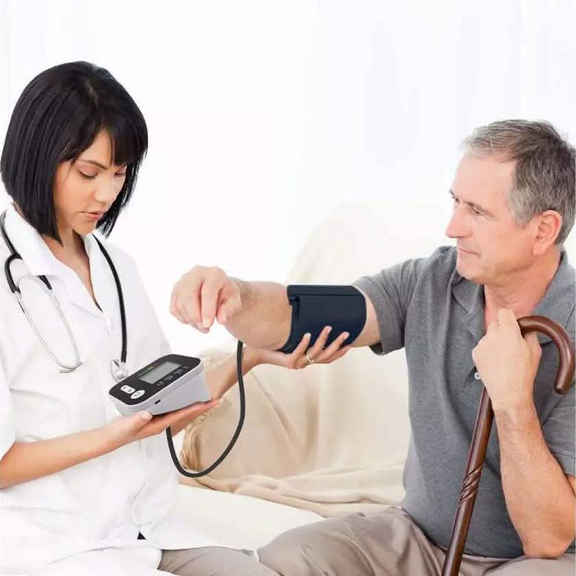 Digital upper arm blood pressure cuff monitor by DailySale, automatic sphygmomanometer for health and wellness measurement.