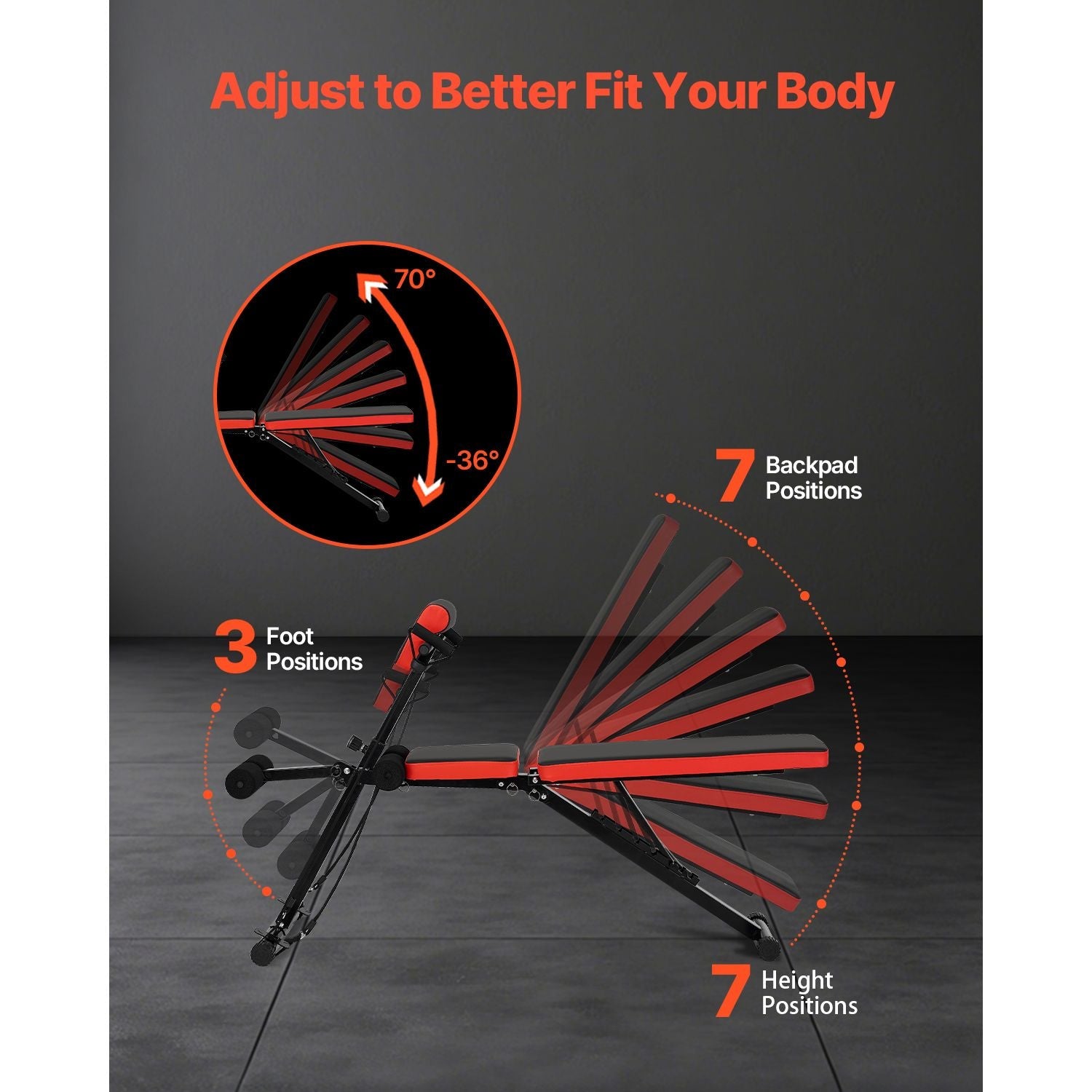 Berry Charmz multi-functional weight bench with adjustable backrest, foldable design, suitable for full body workouts and hyperextensions.
