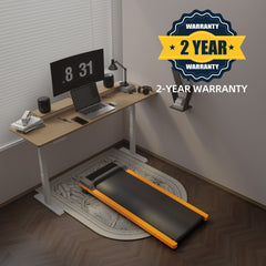 Berry Charmz 6% incline walking pad treadmill with LED display, compact design, upright stand, and 220 lbs capacity for home or office.