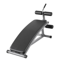 Berry Charmz curved sit-up bench with adjustable height, heavy-duty steel, and reverse crunch handle for home gym core workouts.