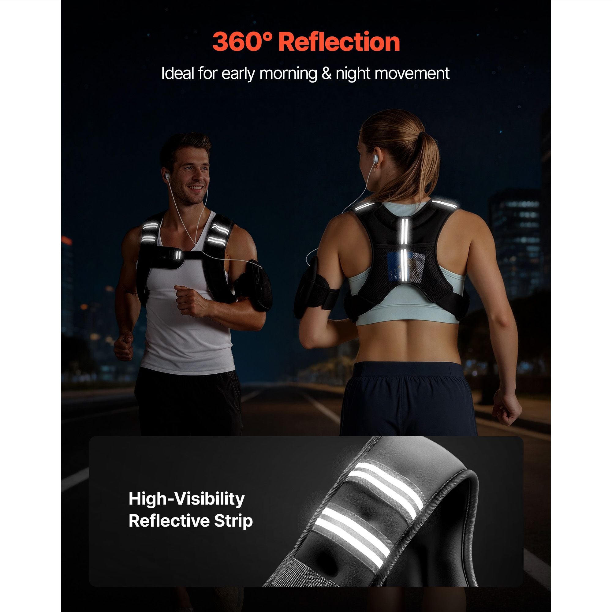 Berry Charmz 8 lb weighted vest with reflective stripe, adjustable buckle, suitable for strength training, running, and fitness.
