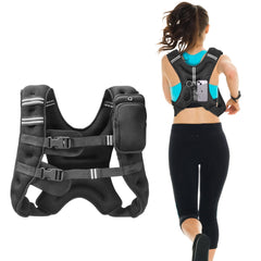 Berry Charmz 16 lb weighted vest with reflective stripe, adjustable buckle, ideal for strength training, running, and fitness.
