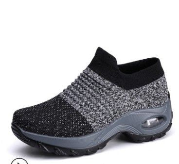 Berry Charmz Hypersoft women's orthopedic platform sneakers in white, black, and red, designed for comfortable casual walking.