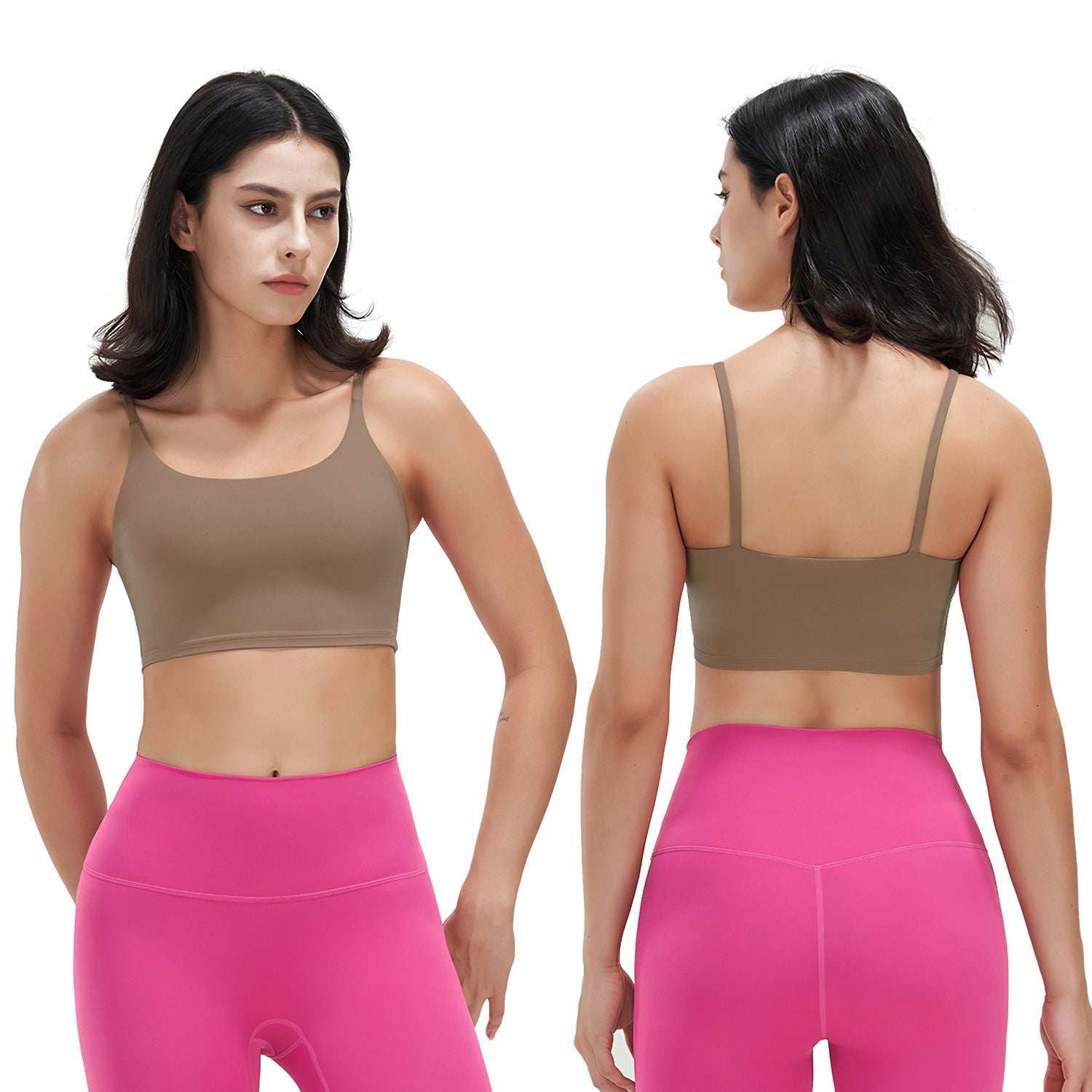 Berry Charmz women sport bras with padded, strappy design, square neck, low impact fit, ideal for fitness and casual wear.