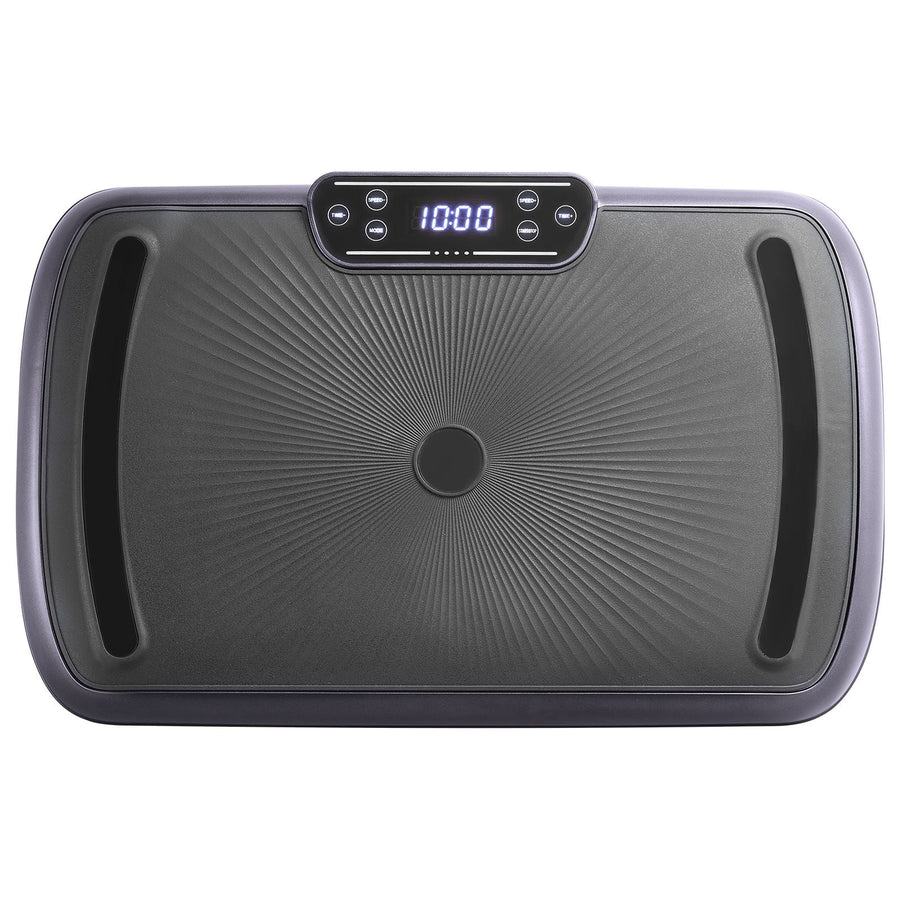 Black Berry Charmz vibration plate exercise machine with remote and two resistance bands, designed for whole body workouts.