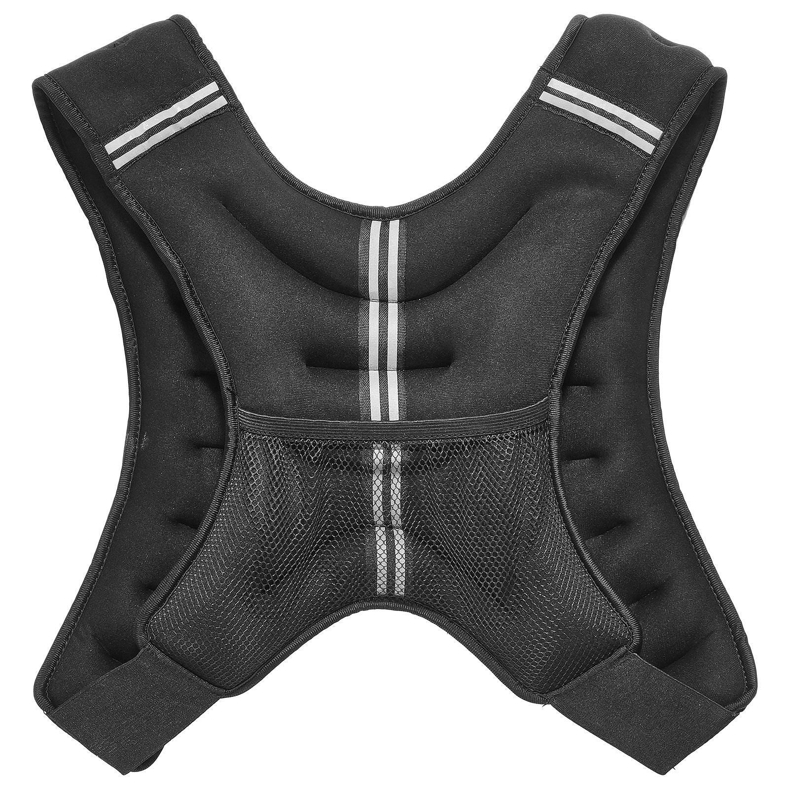 Weighted Vest, 12 lbs Weight Vest with Reflective Stripe, Adjustable Buckle Body Weight Vest for Men Women, Workout Equipment for Strength Training, Running, Jogging, Fitness, and Weight Loss