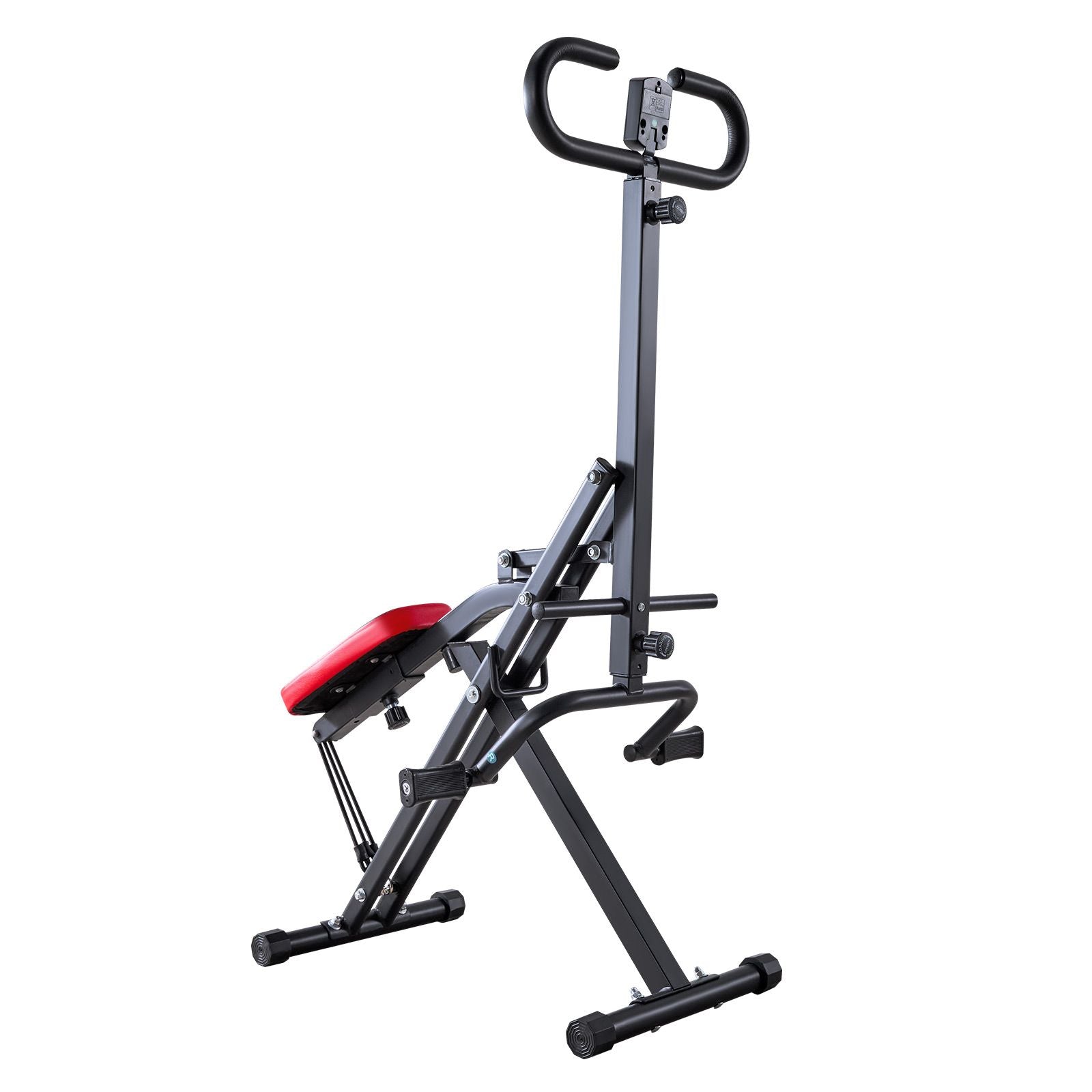 Black Berry Charmz squat machine with resistance bands, foldable design, and padded seat for glutes and leg home workouts.