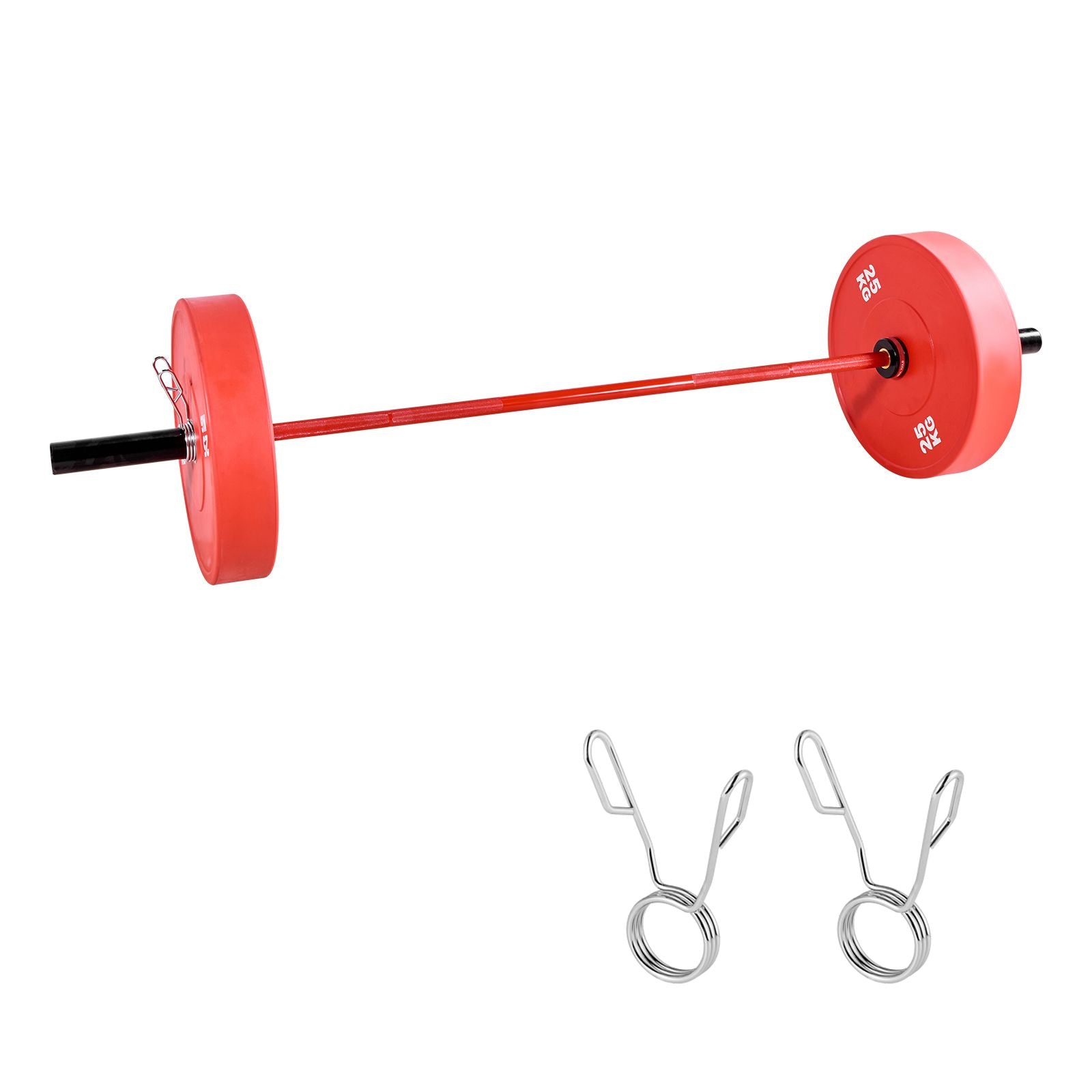 Berry Charmz 6FT barbell bar with knurled grip, fits 2-inch weight plates, ideal for weightlifting, squats, deadlifts, and presses.