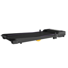 Black Berry Charmz under desk treadmill with LED display, handle, remote control, compact design for home or office walking and jogging.