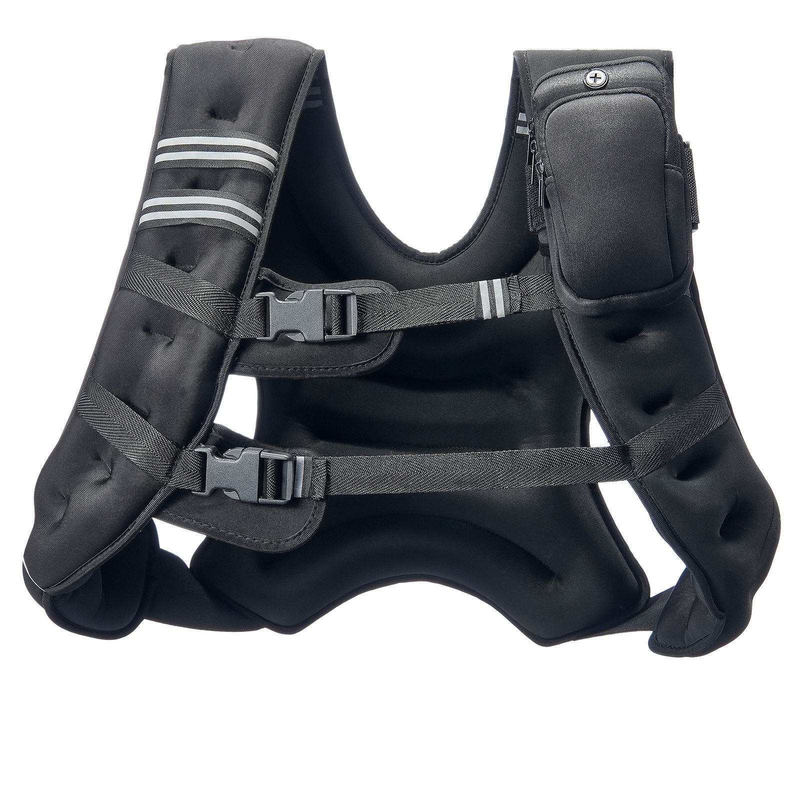 Weighted Vest, 30 lbs Weight Vest with Reflective Stripe, Adjustable Buckle Body Weight Vest for Men Women, Workout Equipment for Strength Training, Running, Jogging, Fitness, and Weight Loss