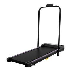 Black Berry Charmz under desk treadmill with LED display, handle, remote control, and compact design for home and office walking.