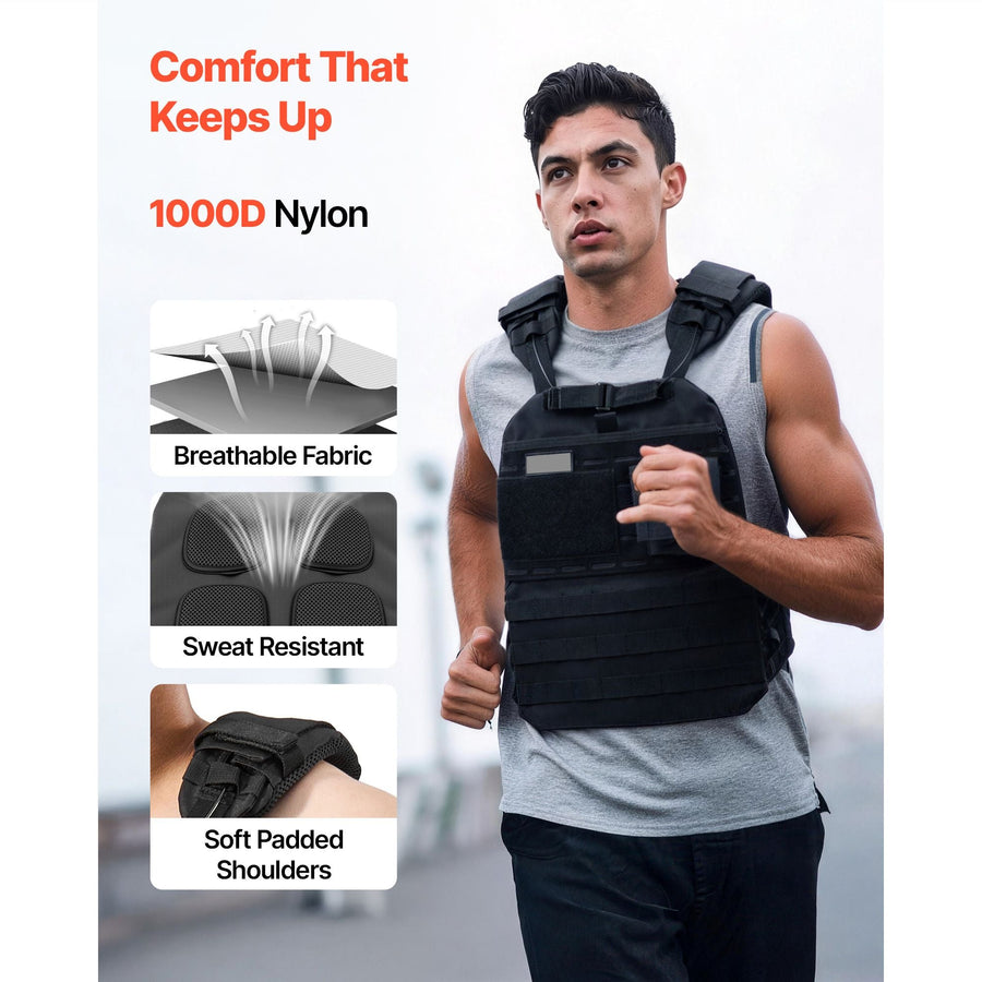 Berry Charmz weighted vest with shoulder pads and reflective stripe, ideal for strength training, running, and fitness workouts.