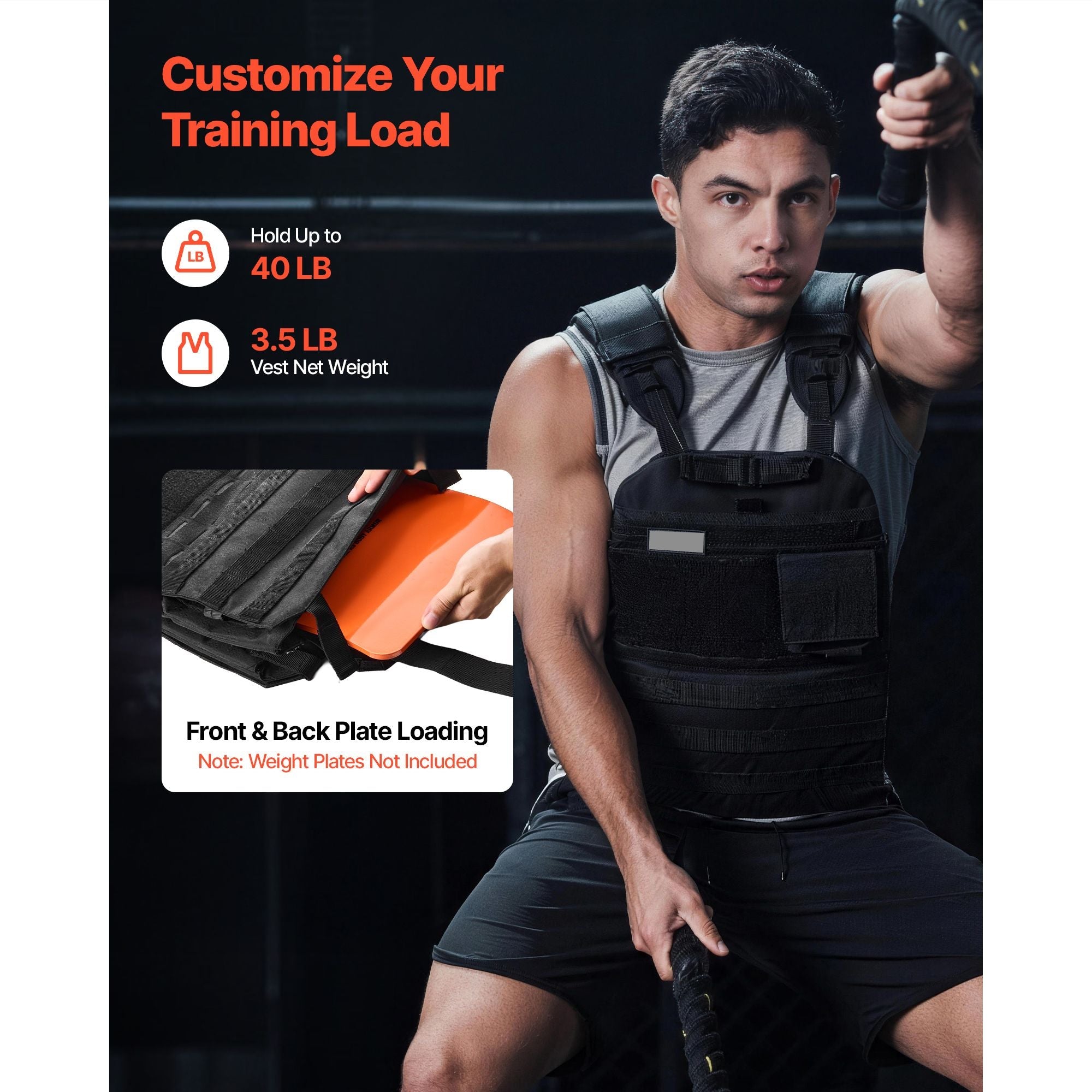 Berry Charmz weighted vest with shoulder pads and reflective stripe, ideal for strength training, running, and fitness workouts.