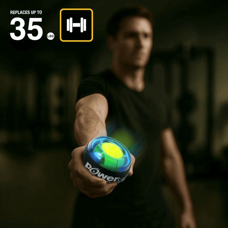 Berry Charmz DFX Sports Pro Powerball Hand Grip Strengthener with textured grip and digital display for strength training.