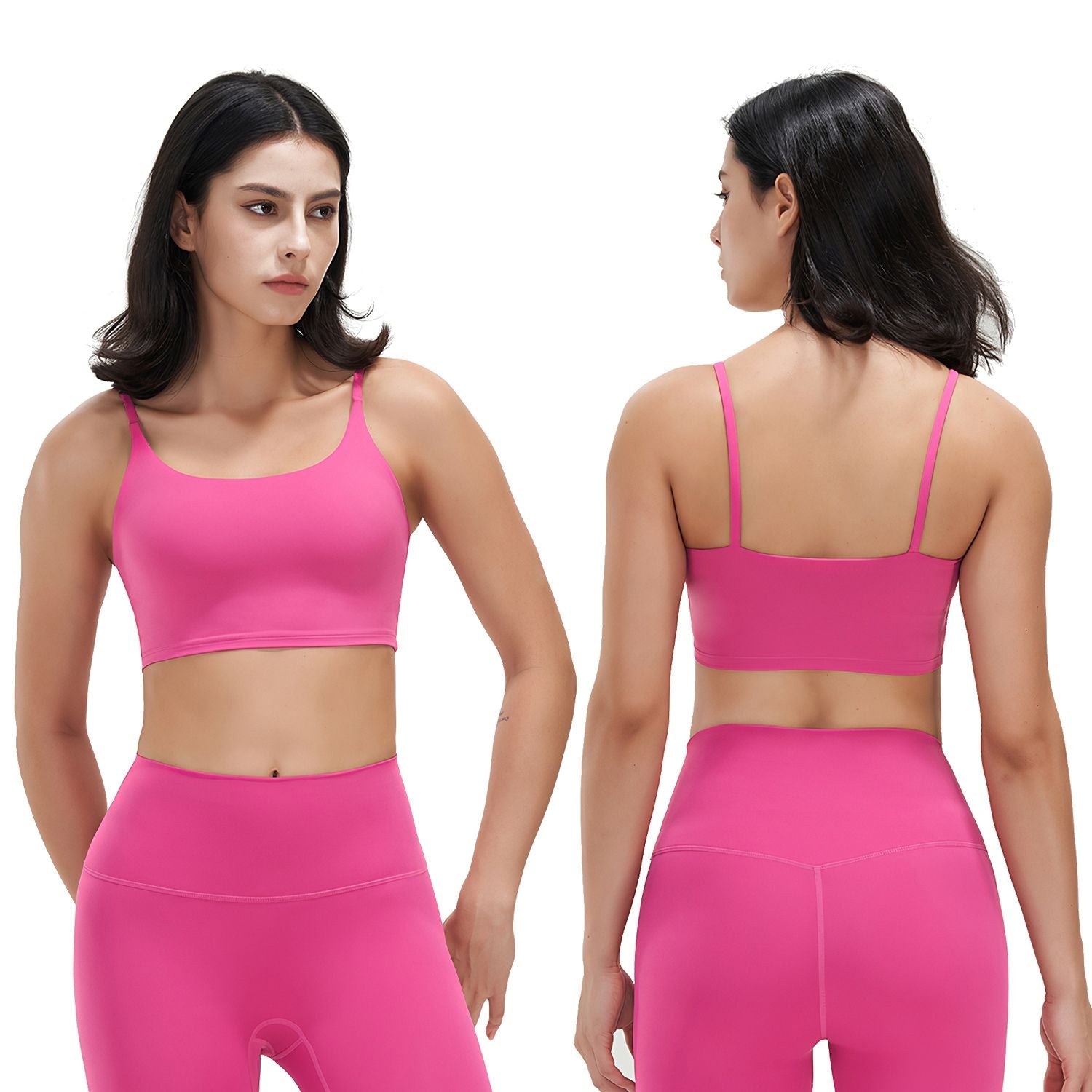 Berry Charmz women strap sport bras with padded, strappy design, crop square neck, perfect for low-impact fitness and casual wear