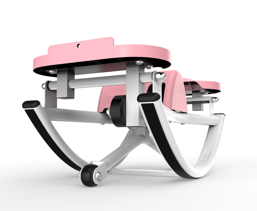 Berry Charmz lateral stepper machine with resistance bands, anti-slip mat, and LCD monitor for home workout exercise.