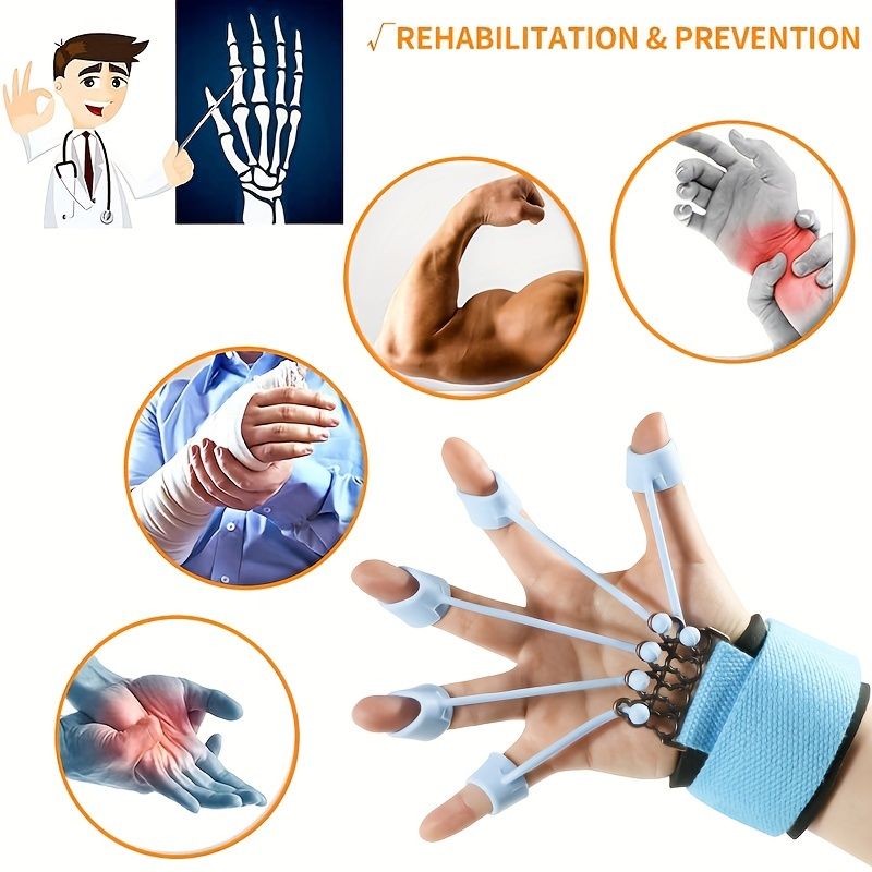 Berry Charmz finger muscle resistance band trainer for men and women, shown in use for hand strength and finger exercise.