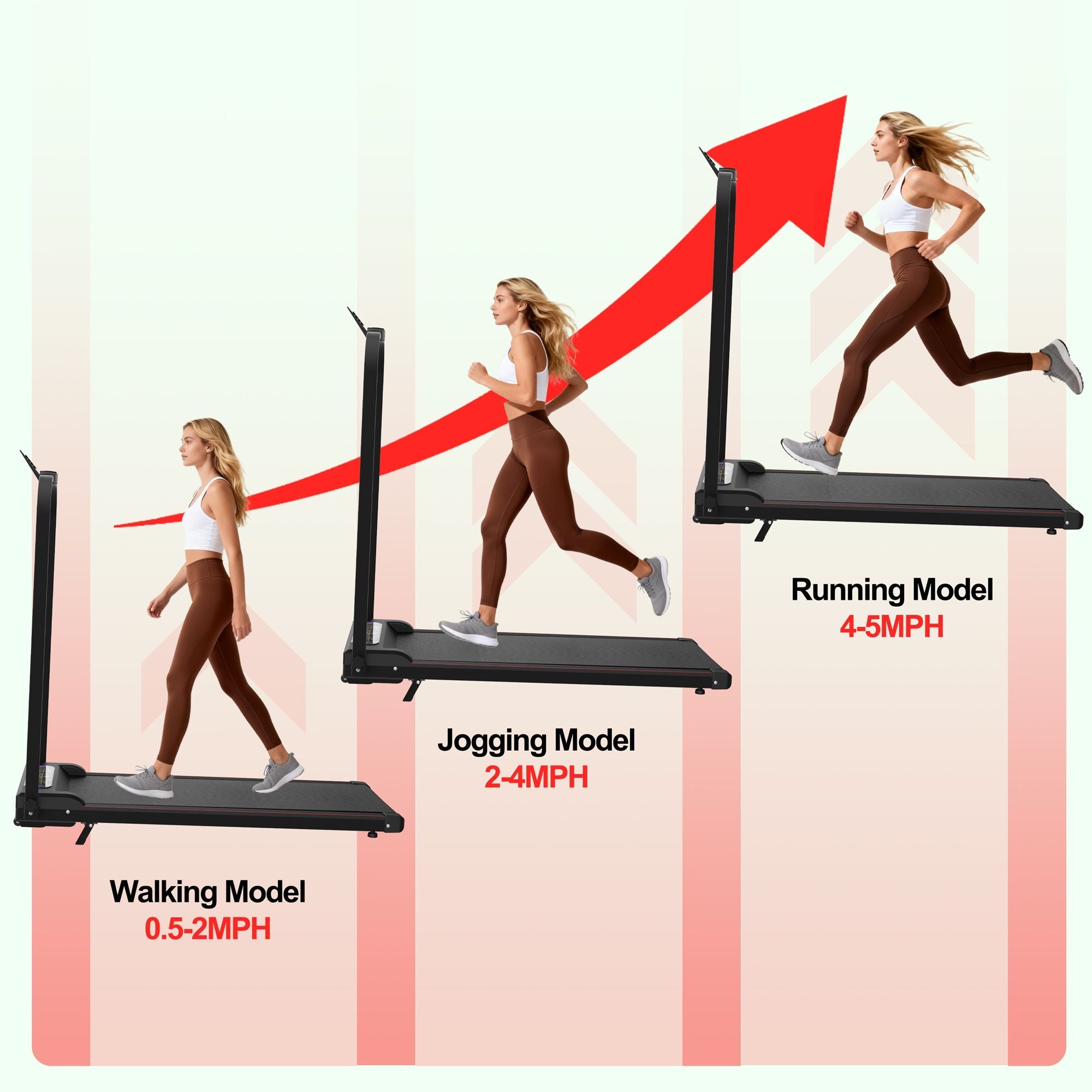 Foldable Berry Charmz treadmill with handlebar, incline, remote control, compact design for home or office walking and vibration exercise.