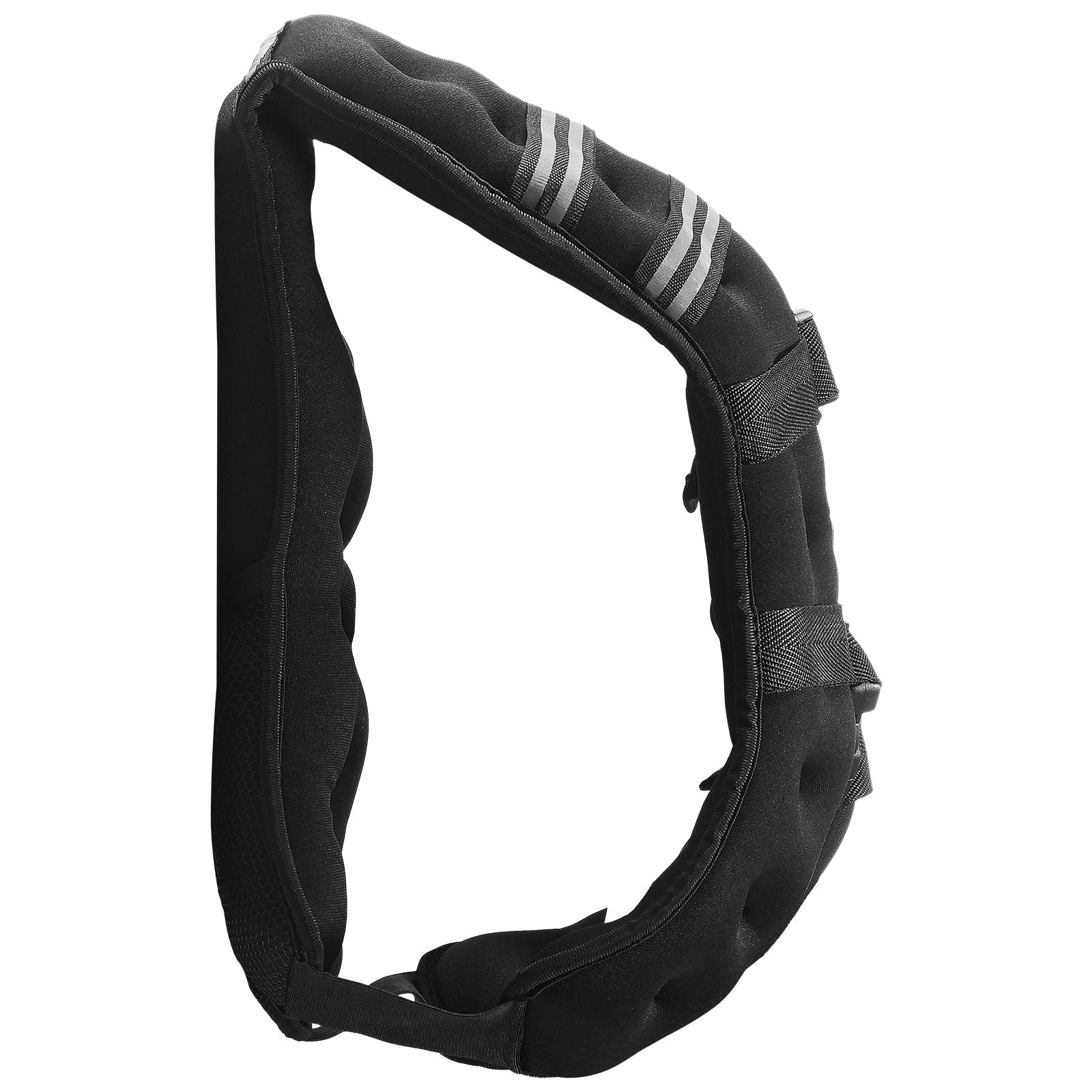 Berry Charmz 16 lb weighted vest with reflective stripe, adjustable buckle, suitable for strength training, running, and fitness.