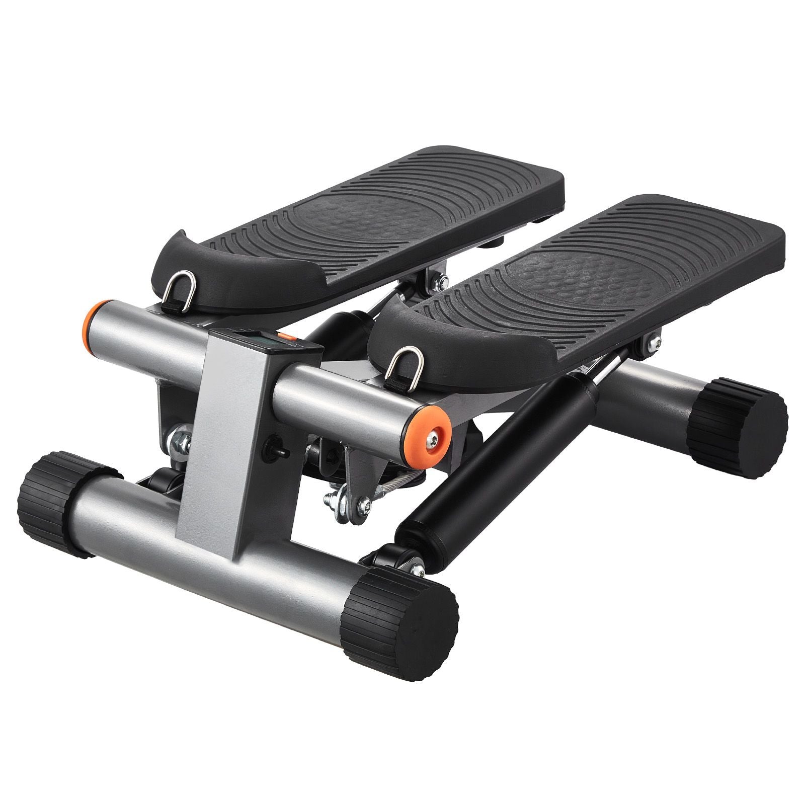 Berry Charmz mini stair stepper with hydraulic resistance bands, LCD monitor, supports full body cardio workouts at home.