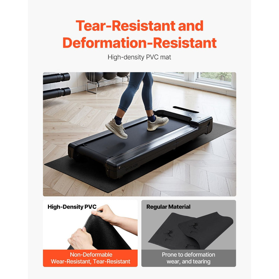Berry Charmz treadmill mat for carpet floors, 30x72 inch high-density PVC exercise mat with waterproof, non-slip surface for home gyms.