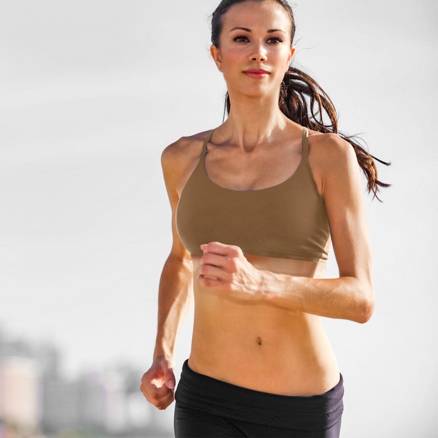 Berry Charmz women's strap sport bra with padded, strappy design, square neck, and low-impact support for fitness and casual wear.