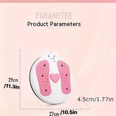 Unisex waist twist board with LCD counter by Berry Charmz, showing a person using the fitness equipment for core exercise.