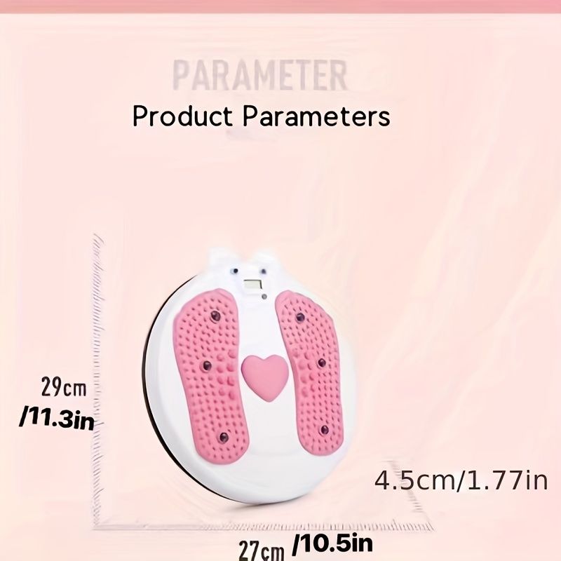 Unisex waist twist board with LCD counter by Berry Charmz, showing a person using the fitness equipment for core exercise.