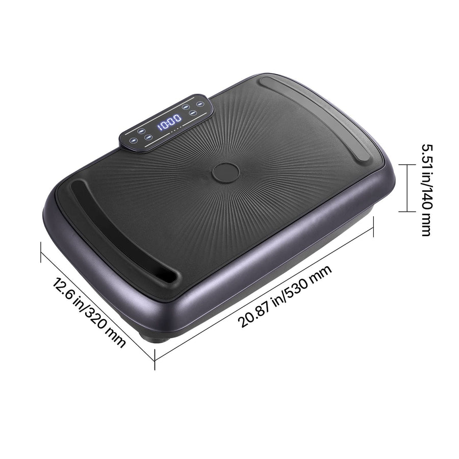 Black Berry Charmz vibration plate exercise machine with remote and resistance bands, designed for whole body workouts.