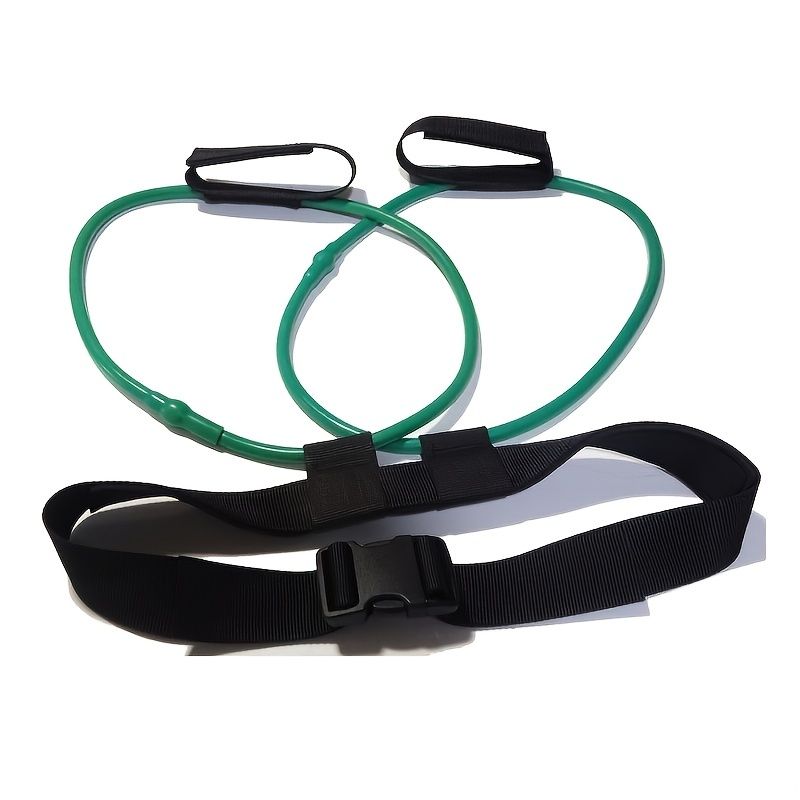 Berry Charmz exercise bounce trainer with slip-on resistance band for home fitness, showing the compact, colorful equipment in use.