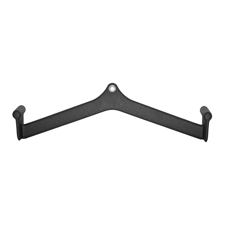Berry Charmz LAT Pulldown Attachment with rubber-coated handle for cable rows, tricep pulls, and bicep curls in home gym fitness.