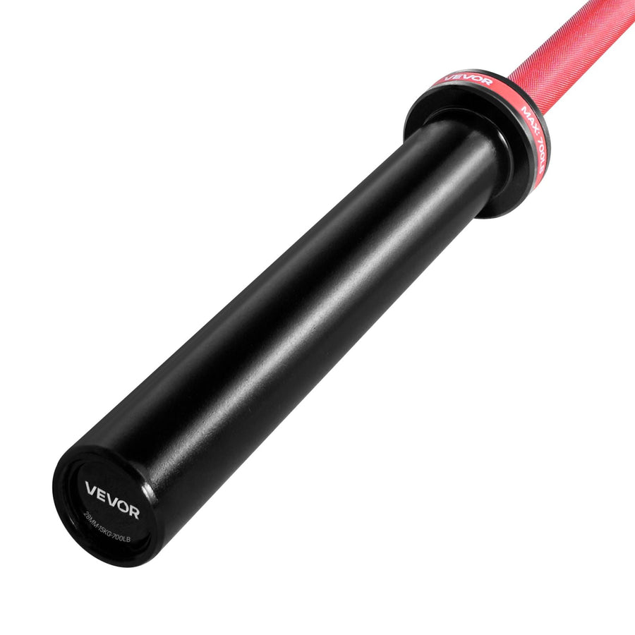 Berry Charmz 6FT barbell bar with knurled grip, fits 2-inch plates, suitable for weightlifting, squats, deadlifts, and bench presses.