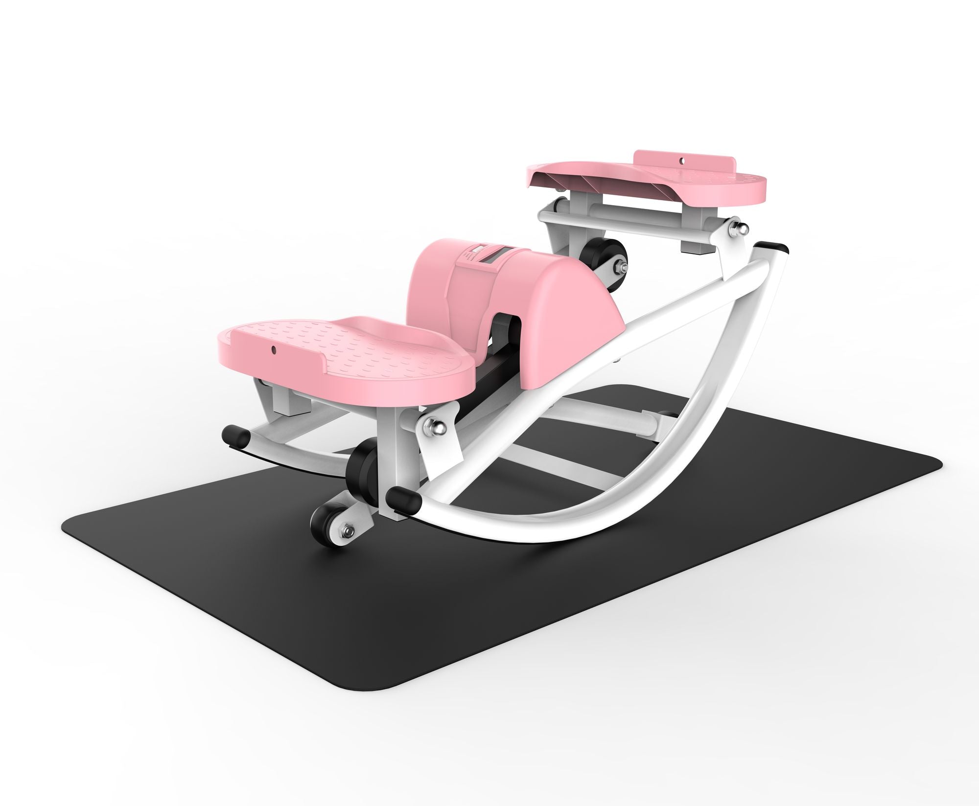 Berry Charmz lateral stepper with resistance bands, anti-slip mat, and LCD monitor for home workout stair stepping exercise.